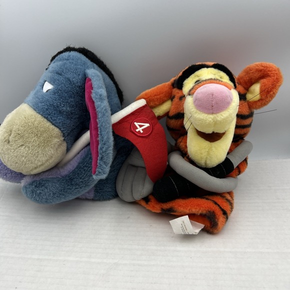 Vintage Disney Eeyore #4 Flag‎ & Tigger Plush Golf Club Head Covers